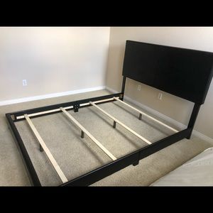 Black Derek Upholstered Standard Bed